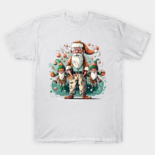 father Christmas and elves T-Shirt